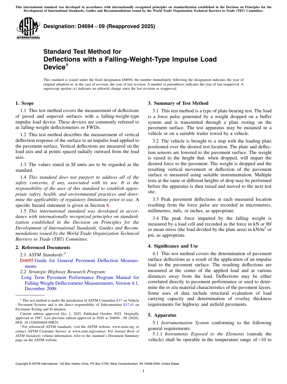 ASTM D4694 - 09 (2025).pdf_第1页