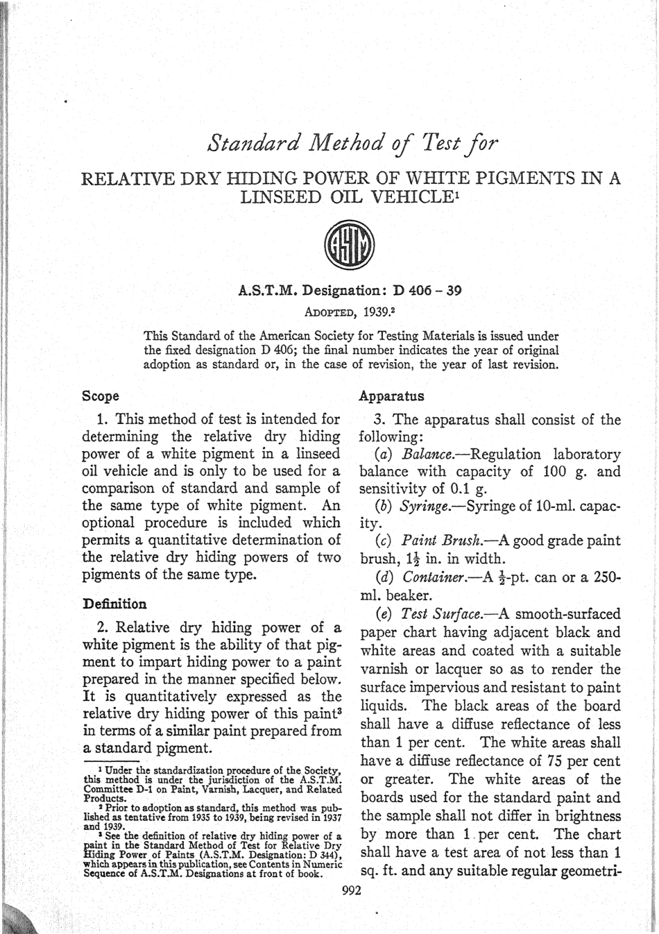 ASTM D406 - 39 scan.pdf_第1页