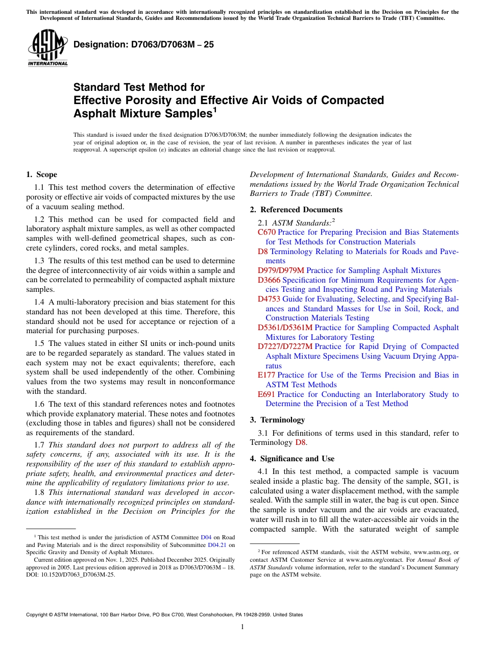 ASTM D7063 - D 7063M - 25.pdf_第1页