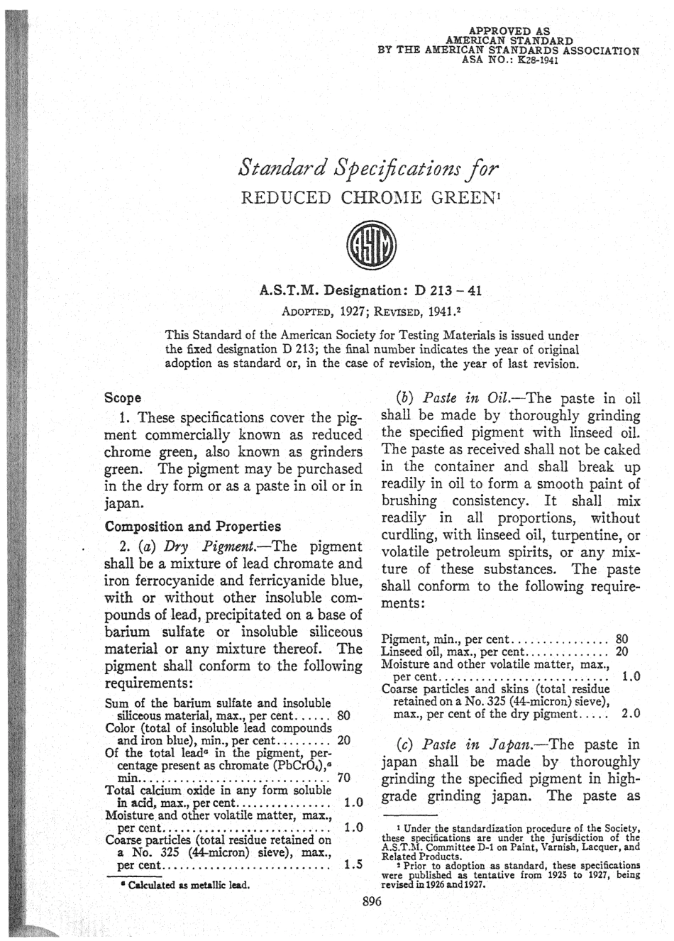 ASTM D213 - 41 scan.pdf_第1页