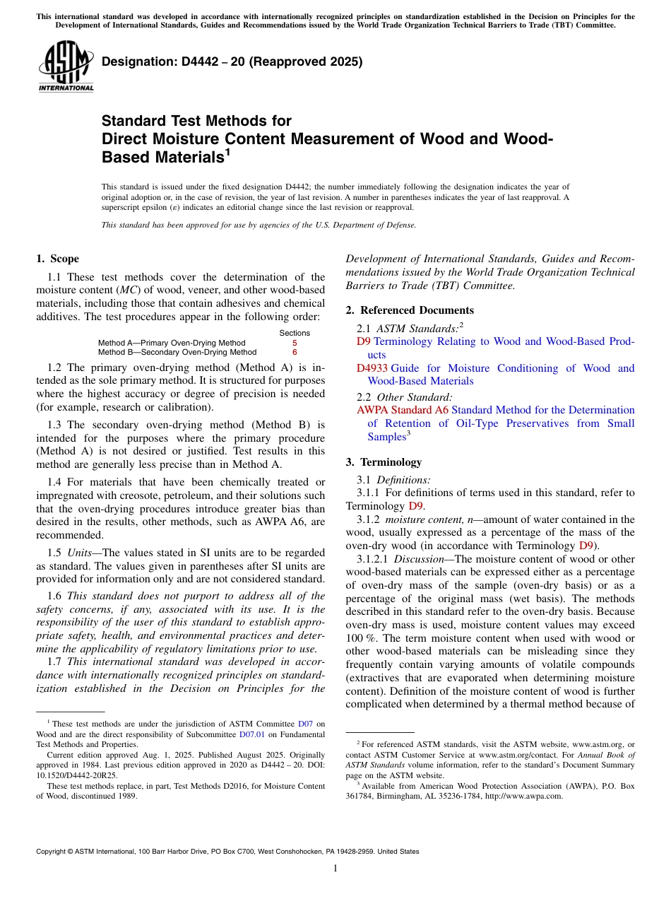 ASTM D4442 - 20 (2025).pdf_第1页