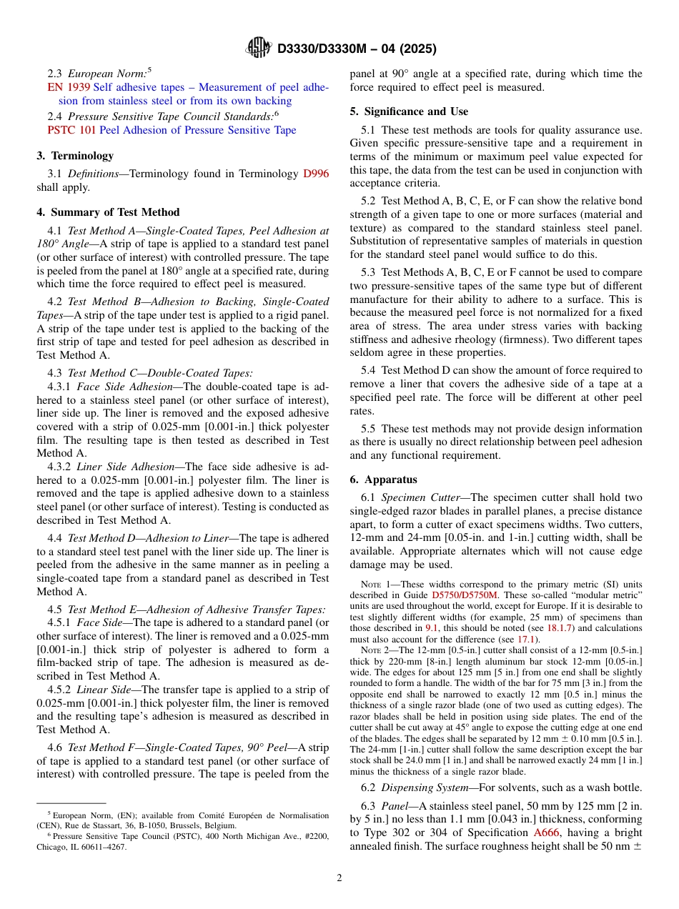 ASTM D3330 - D 3330M - 04 (2025).pdf_第2页