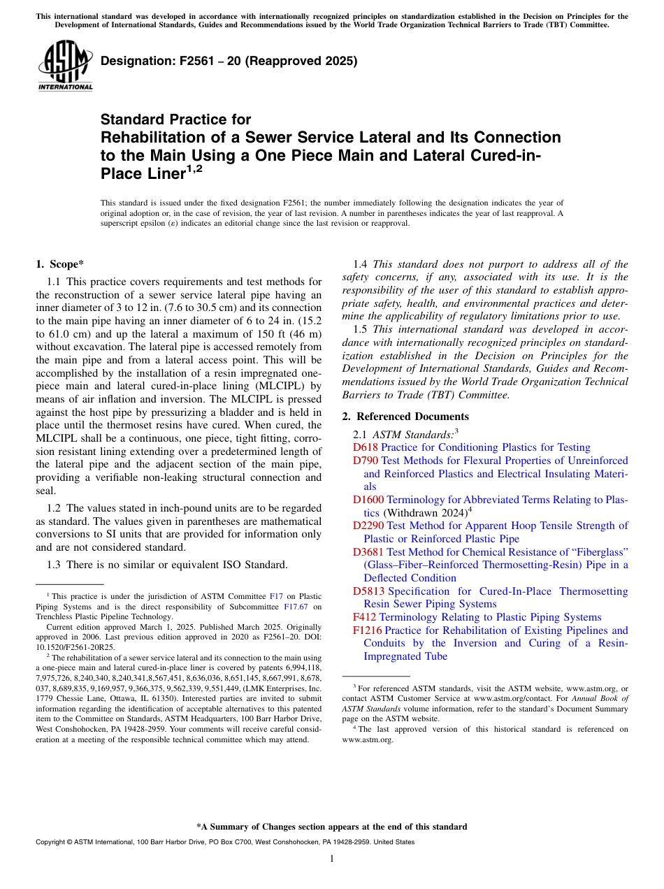 ASTM F2561 - 20 (2025).pdf_第1页