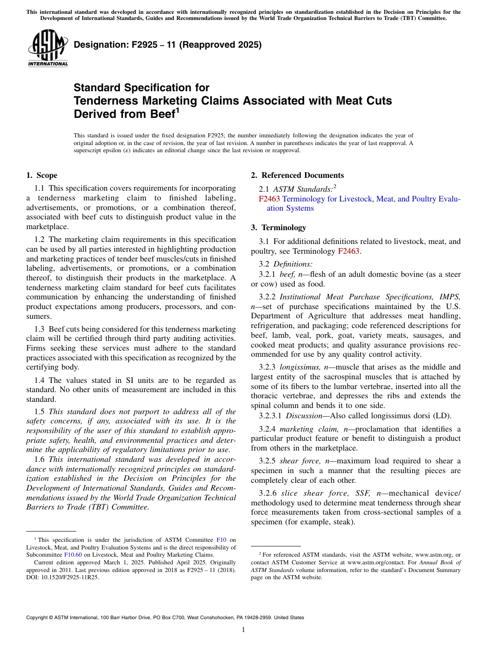 ASTM F2925 - 11 (2025).pdf_第1页