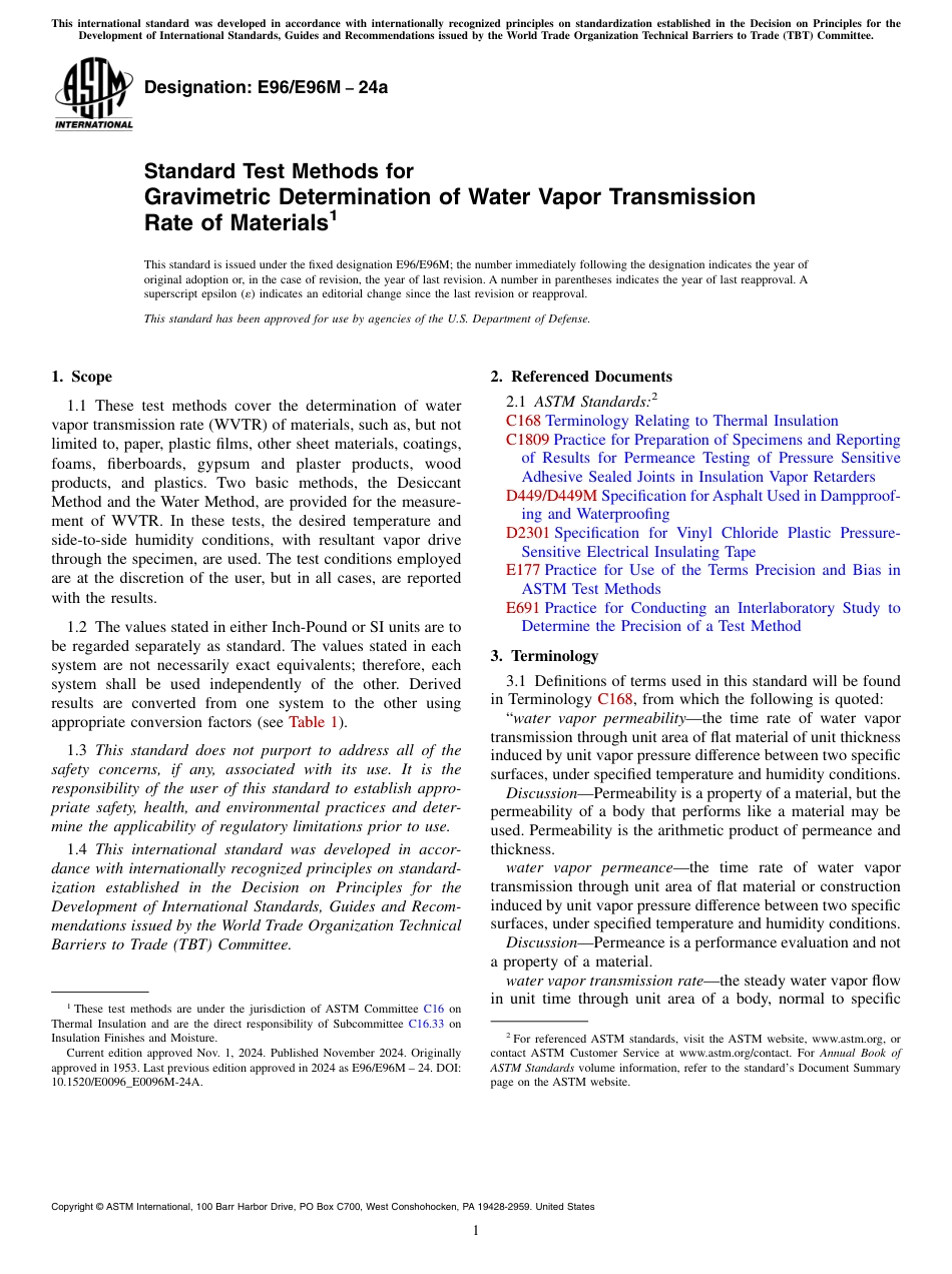 ASTM E96 - E 96M - 24a.pdf_第1页