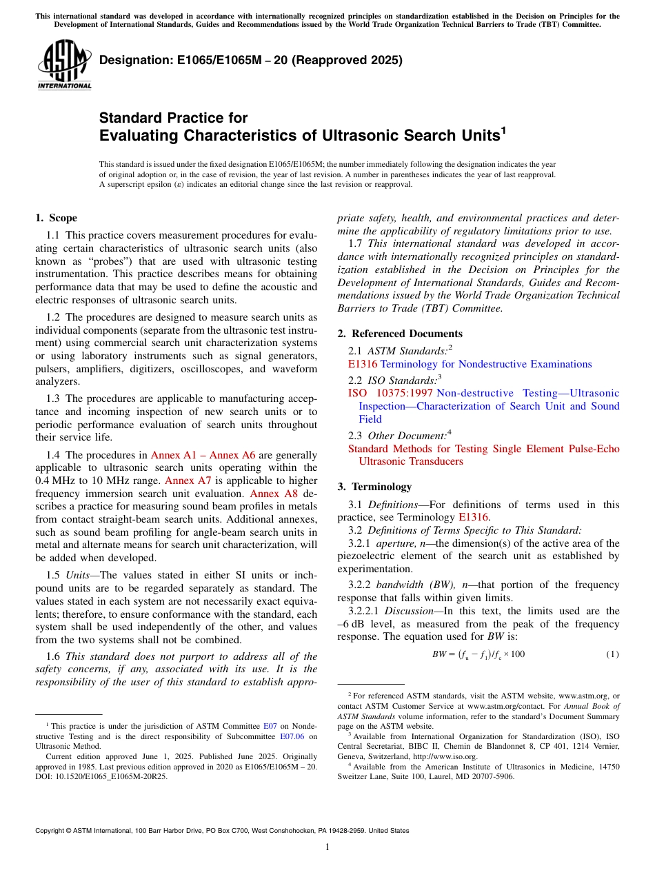 ASTM E1065 - E 1065M - 20 (2025).pdf_第1页